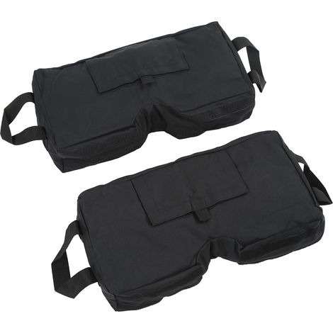 2 Pièces Base de Parapluie Poids Sac Grande Ouverture Imperméable Détachable pour Tente, Jardin et Camping Extérieur (1/5)