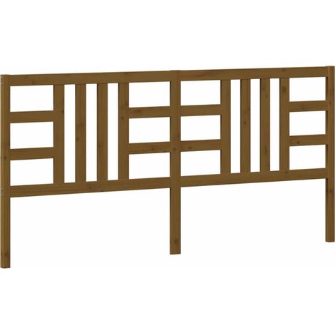 Maison Exclusive - Cabecero de cama madera maciza de pino marrón (1/5)