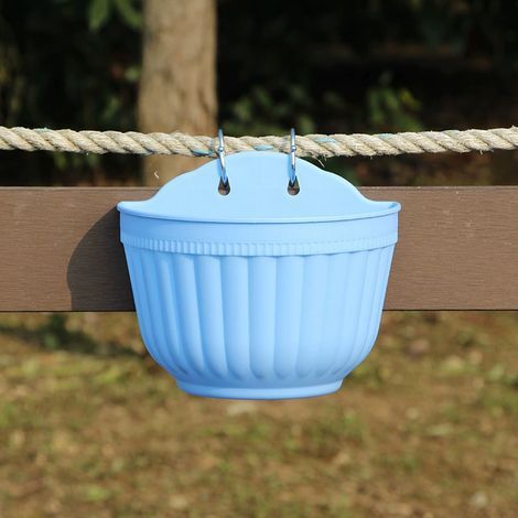 1 macetero de pared para decorar jardín y balcón, azul, 21 cm (1/4)