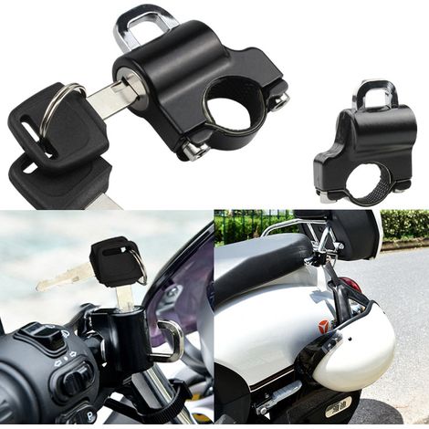 Helmet lock for electric vehicles, fixed multifunctional universal lock for electric bikes, motorcycles and bicycles.