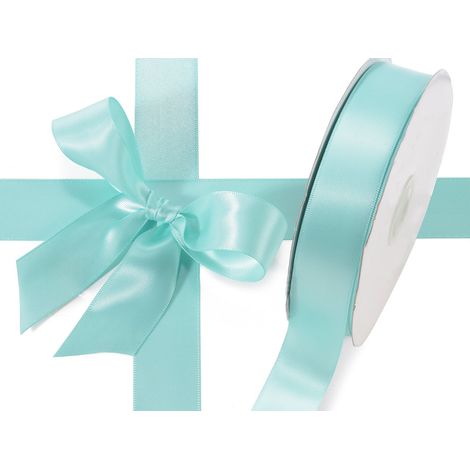Nastro doppio raso tiffany, mm 25 x 50 m