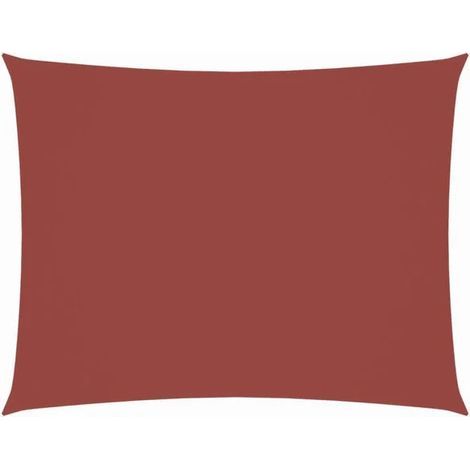 Voile de parasol tissu oxford rectangulaire 2x4 m terre cuite