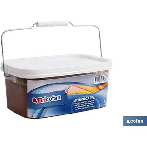 Peinture plastique monocouche marron choco. (2,5 litres) (1/4)