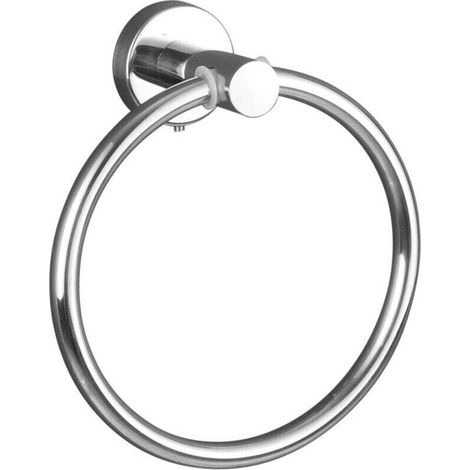 Handtuchhalter, Handtuchring aus Edelstahl, 16 cm, runder Wandhandtuchring für Badezimmer, Küche, Schlafzimmer usw. (Silber) (1/4)