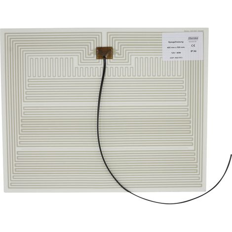 Thermo TECH  Heizfolie  12 V/AC, 12 V/DC 40 W Schutzart IPX4 (L x B) 500 mm x 400 mm