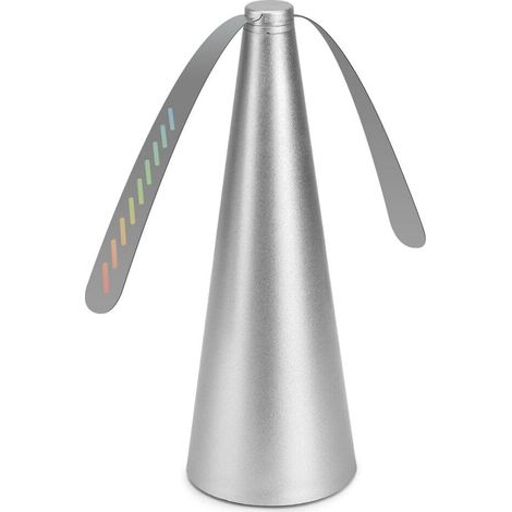 Répulsif anti-mouches - Ventilateur portable - Protection contre les moustiques - Ventilateur de table - Pour table, terrasse, restaurant - Fonctionne avec piles (1, argent) (1/5)