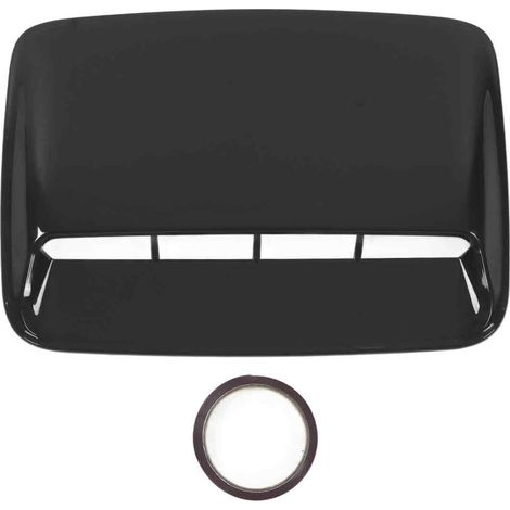 Cache d'aération de capot moteur noir brillant universel pour modification de voiture (1/5)