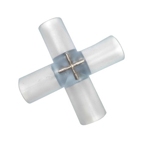 Luccika 1 connecteur 4 voies pour tubes led 13 mm transparent jonction IP65 pour tube lumineux 220V AC