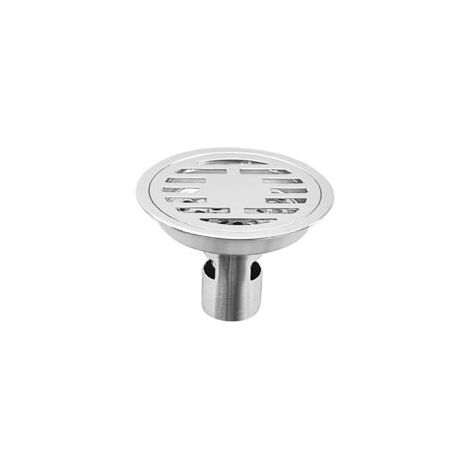 Scarico a pavimento rotondo in acciaio inox spesso per bagno, antiodore. - Crezuo