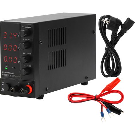 Alimentation stabilisée DC 30V 6A 4 chiffres, source de tension fixe réglable NPS306W, prise UE 115/230V, test précis (1/5)