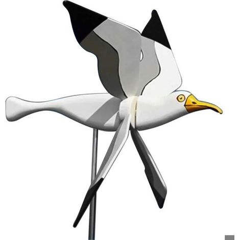 Mouette Whirligig Asuka Moulin à vent New Flying Seagull Windmill Garden Spinner – Moulin à vent pneumatique Top Flying Bird Series (1/5)