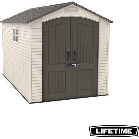 Lifetime – Abri de jardin en résine 7.77m2 – Dimensions 2,13 x 3,65 m – Plancher HDPE antidérapant – Imputrescible – SKU 60282 (1/5)