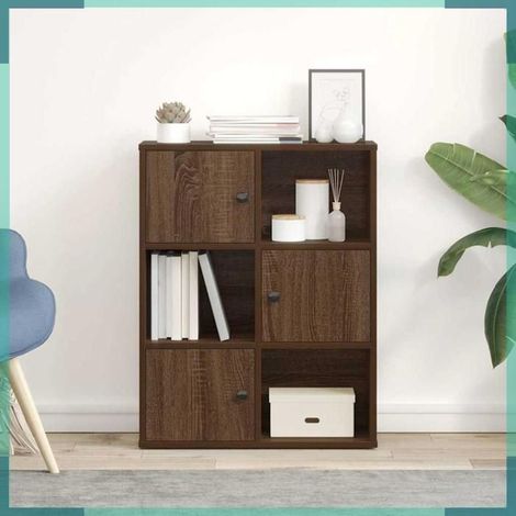 860388 Bibliothèque chêne marron 60x24x76,5 cm bois d'ingénierie (1/5)