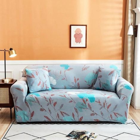 Housse de canapé 2 places extensible et enveloppante, imprimée (Style 44)