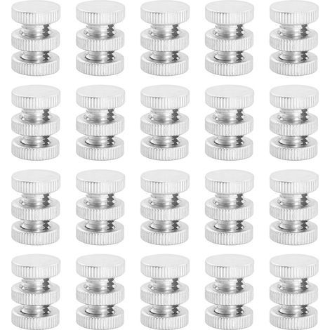 Packung mit 20 Elektrozaunverbindern aus Aluminiumlegierung für Elektrozaundraht, Schlitzbolzen (1/5)