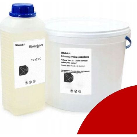 Pintura epoxi roja anticorrosiva de alto rendimiento para tuberías metálicas 8 kg (1/5)
