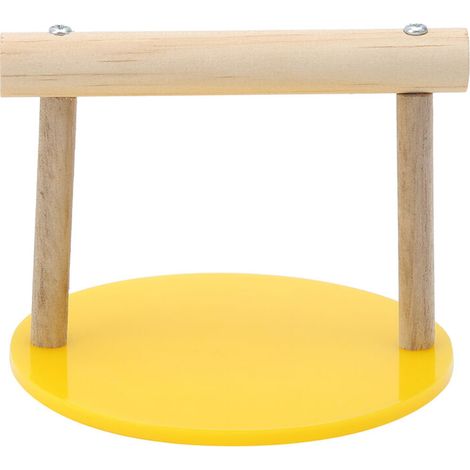 Perchoir en bois pour oiseaux, cadre sur pied, poteau de support, Base en plastique, perroquet à mcher, jouet mordant, Cage, accessoires (1/5)