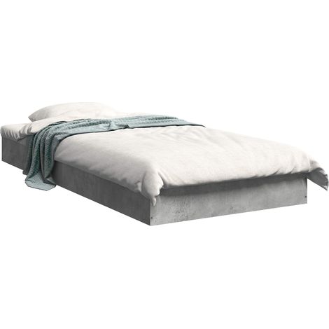 Maison Exclusive - Bodenbettgestell Betongrau 80 x 200 cm Holzwer