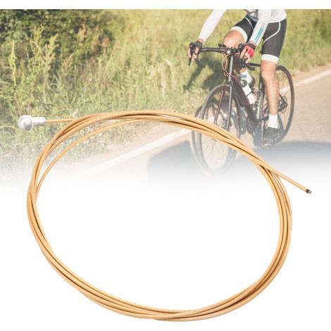 Câble de frein vélo PTFE Nano Or inoxydable 1,7 m, haute performance freinage (1/5)
