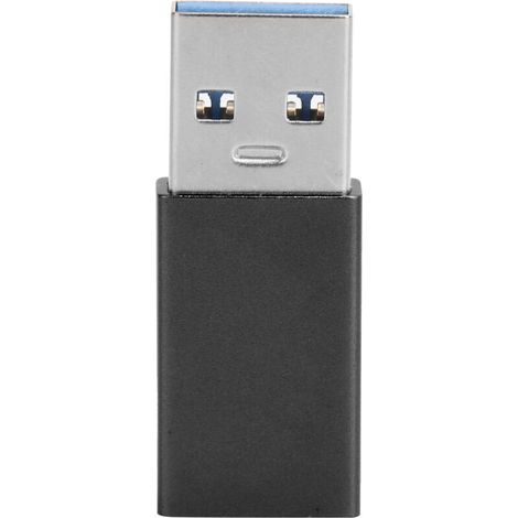 USB-C-Buchse auf USB 3.0-Stecker-Adapter, Schnellladekabel für PC und Laptop (Schwarz) (1/5)