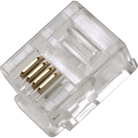 Connecteur téléphonique Rj11 6p4c Câble plat (100 pcs.)  K11040