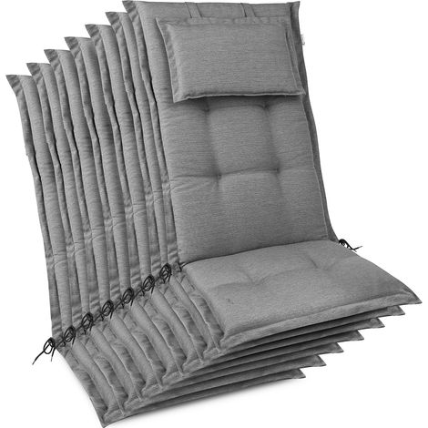 7 coussins d'appui haut de gamme 120 x 50 x 7 cm, gris clair (1/4)