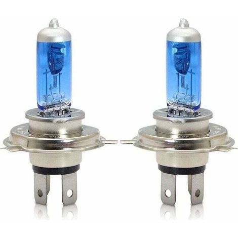 H4 P43t Phares halogènes 60/55W 5000k Blanc chaud Faisceau de route/Feux de croisement Lampe 12V Auto Voiture Moto Ampoule, 2 pièces (1/4)