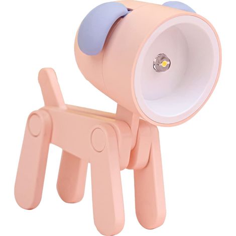 Lampe De Nuit Chien - Lampe Led Miniature En Abs - Décoration De Bureau Et Support Téléphone - 1 Pièce (1/5)