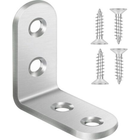 20Pcs Équerre de Fixation Inox 40x40x16mm, Équerre Angle 90 Degrés en Acier, Équerre étagère, Équerre de Coin, pour la Fixation et la Réparation de Meubles, Renforcer les Joints (1/4)