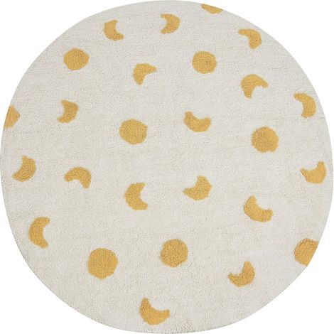Kinderteppich LOTI Beige ø 140 cm Baumwolle