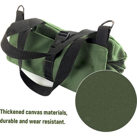 PENGGONG Werkzeugtasche zum Aufrollen, 5-Fächer-Tasche mit Reißverschluss, Werkzeugorganizer aus Canvas, Tragbare Werkzeugtasche zum Aufrollen, Werkzeugtasche, Arbeitstasche, Mehrzweck-Tragetasche mit (1/3)