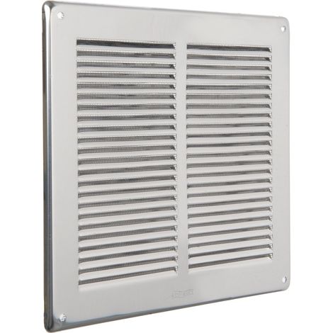 La Ventilazione GIN24R Griglia Quadra da Sovrapporre, Inox 430, 240x240 mm (1/4)