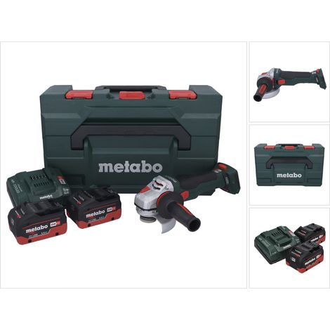 Metabo - Meuleuse d'angle sans fil 18V 125 mm, 2 batteries 5,5 Ah LiHD, chargeur 601730660 (1/5)