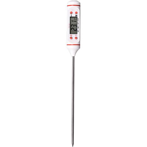 Thermomètre alimentaire TP 101, thermomètre à sonde pour gril de cuisine, thermomètre électronique pour lait et eau, thermomètre alimentaire blanc (1/5)