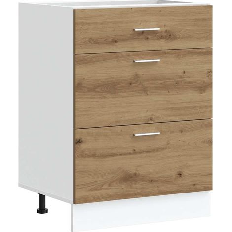 vidaXL Base da Cucina “Lyon” Rovere Artigianale Legno Multistrato