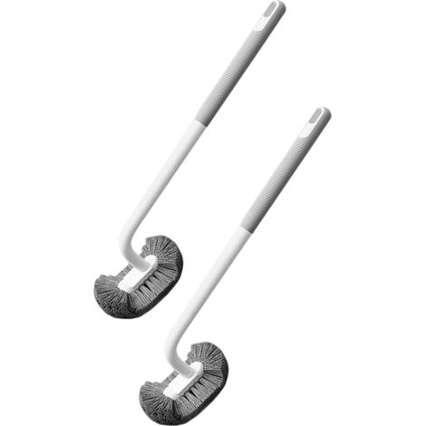 2 brosses WC, gris, long manche, pour WC et salle de bain (1/5)