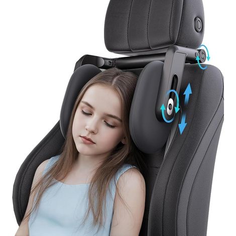 Reposacabezas de coche para niños, nueva actualización, rotación de 360°, ajustable, para niños y adultos, fabricado en espuma viscoelástica. (1/5)