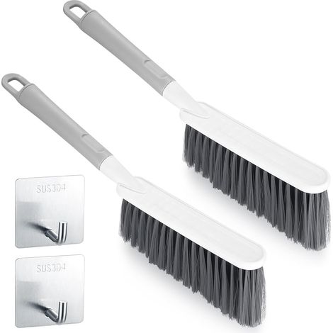 2 pezzi scopa a mano, scopa a mano, spazzole a mano, spazzola per la pulizia della casa, spazzola da cucina con setole morbide, scopa a mano per letto, divano, mobili, vestiti, auto