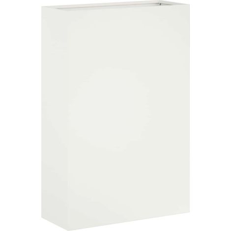 Maison Exclusive - Cache-pot de jardin Blanc 40 x 20 x 75 cm Acier laminé à froid (1/5)