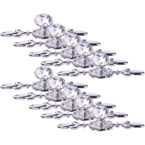 10er-Pack Kristall-Schubladengriffe, 17 cm Diamant-Schrankgriffe, Glas-Kommodenknöpfe, transparente Schrankgriffe mit dekorativen Paneelen für Küche, Schlafzimmer (1/5)