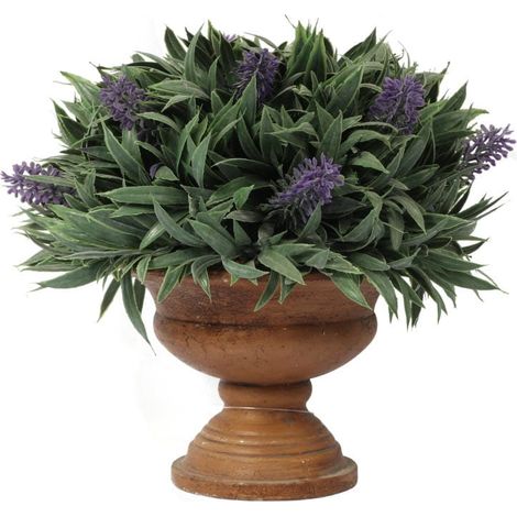 Lavanda artificiale in vaso di ceramica - Decorazione in stile provenzale (1/3)
