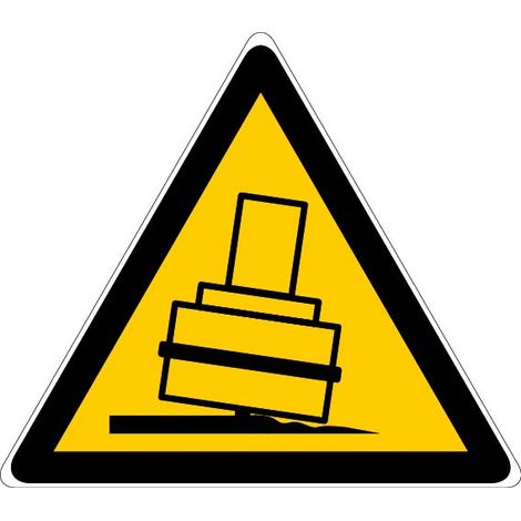 Panneau Danger risque de basculement - Rigide Triangle 100mm - 4180311