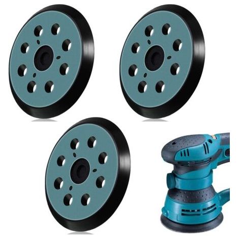 RHG 3Pcs Plateau Ponceuse pour 125mm, Plateau de Ponçage 8 trous pour Makita BO5041 M9202B M9204B DBO180 (1/5)