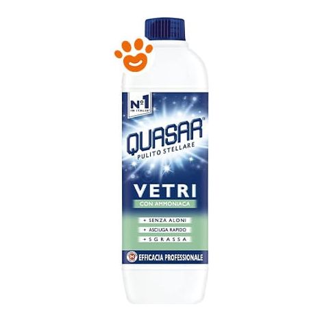 Quasar Ricarica Vetri con Ammoniaca - Confezione 580 ml -