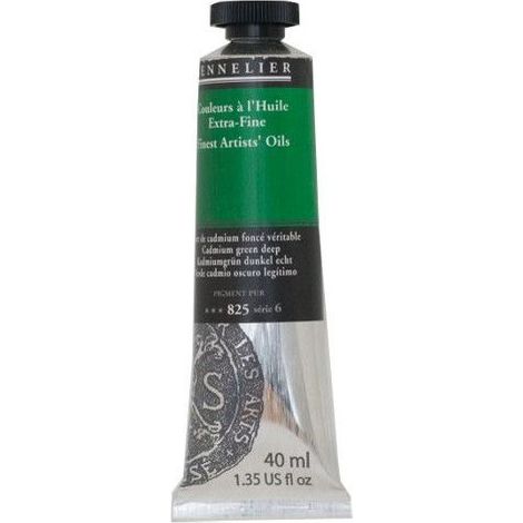 Couleurs à l'huile - Sennelier - Cadmium Vert Profond - 40ml - Pigments naturels - Finition satinée
