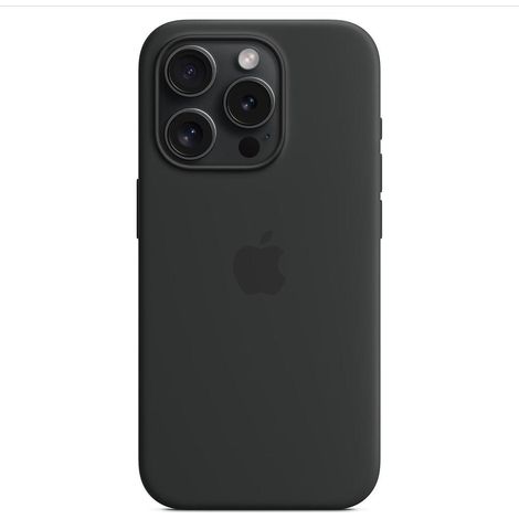 iPhone 15 Pro Max Skal Silikon Magnetiskt Mobilskal MagSafe-kompatibelt Svart Black