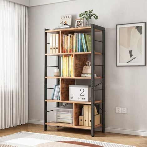 Rustikale braune Loft-Bibliothek 154,5 cm (1/2)
