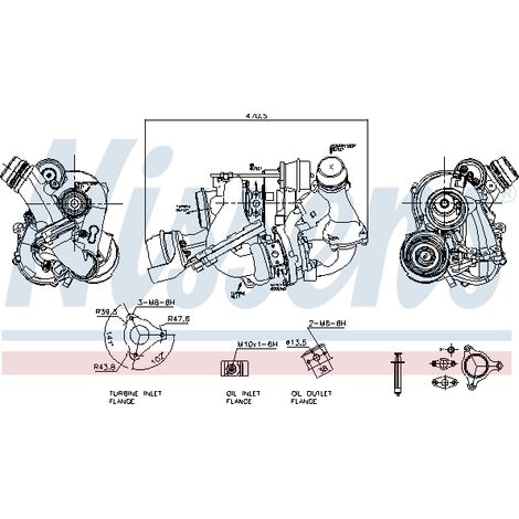 Turbocompresseur, suralimentation Nissens 93310 MERCEDES-BENZ 6510901186