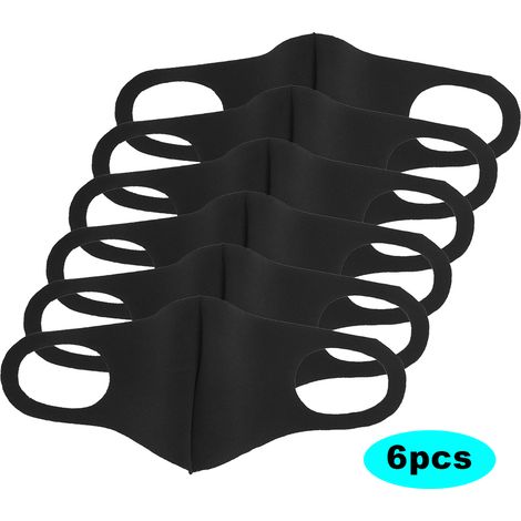 6 pièces Masque Respiratoire 3D Anti-Poussière avec Crochets Élastiques, Lavable et Réutilisable, Protection PM2.5 (1/5)
