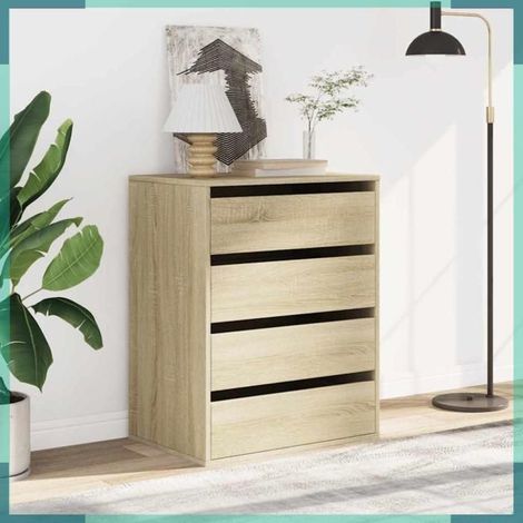 852872 Commode d'angle chêne sonoma 60x41x76 cm bois d'ingénierie (1/5)